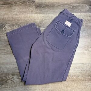 Y2K Abercrombie & Fitch Mens Faded Purple Cotton Canvas Straight Chinos Size 4